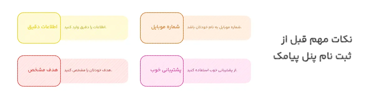 نکات مهم قبل از ثبت نام در سامانه ملی پیامک